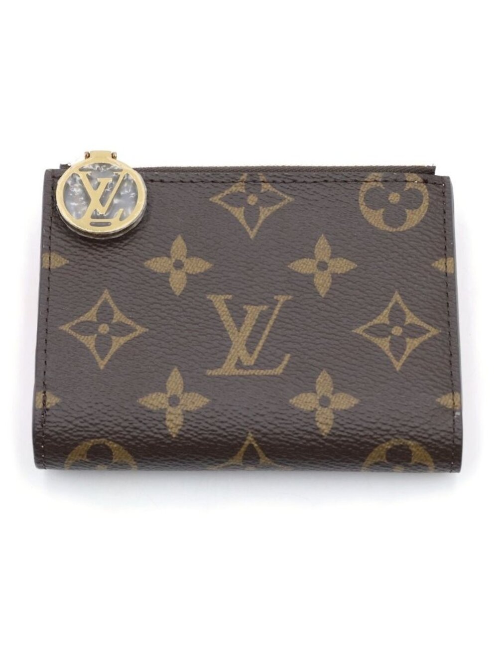Louis Vuitton Monogram Portefeuille Lisa Bifold Wallet Brown Pink Leather